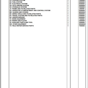 Komatsu PC490-11E0 K75001 Up Spare Parts Catalog