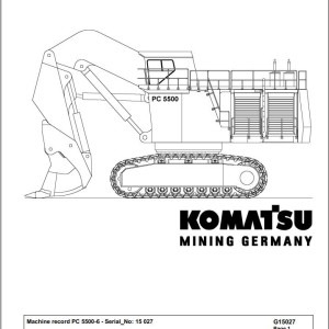 Komatsu PC5500-6 15027 Spare Parts Catalog