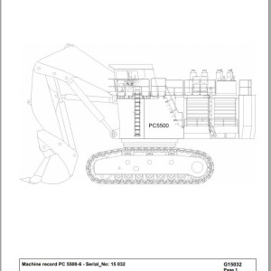 Komatsu PC5500-6 15032 Spare Parts Catalog
