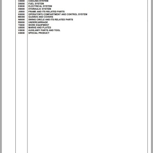 Komatsu PC58MR-5E0 F60001 And Up Spare Parts Catalog