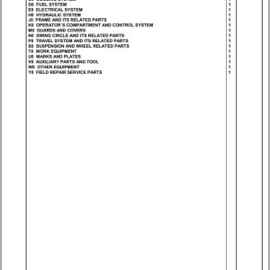 Komatsu PW160-10 H62051 UP Spare Parts Catalog