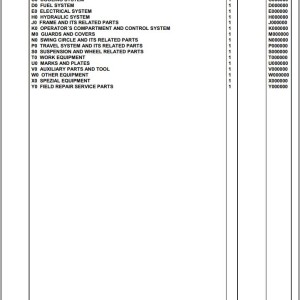 Komatsu PW160-11E0 H66051 UP Spare Parts Catalog
