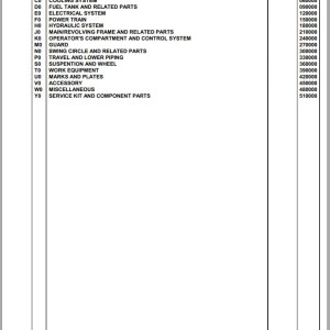Komatsu PW180-7K K40001 Up Spare Parts Catalog