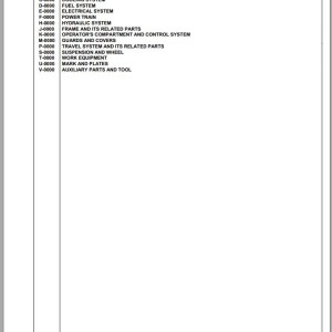 Komatsu SK815-5E0 F80002 And Up Spare Parts Catalog