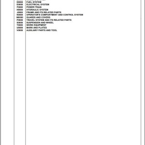 Komatsu SK820-5E0 F60002 And Up Spare Parts Catalog