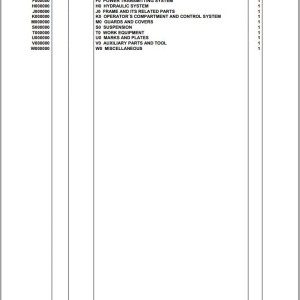 Komatsu WA100M-8E0 H11201 UP Spare Parts Catalog