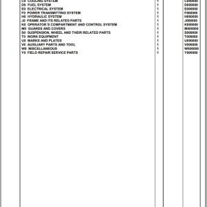 Komatsu WA200-7 H01051 Up Spare Parts Catalog