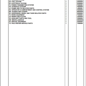 Komatsu WA270-8E0 H75551 Up Spare Parts Catalog