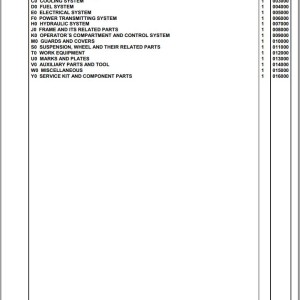 Komatsu WA320-5 WA320-5H50051 Up Spare Parts Catalog