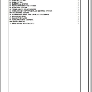 Komatsu WA380-7 H62051 Up Spare Parts Catalog