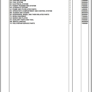 Komatsu WA380-8 15051 Up Spare Parts Catalog