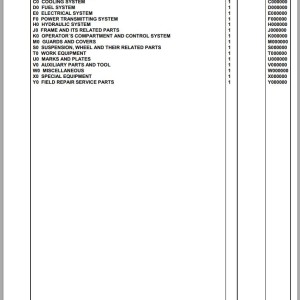 Komatsu WA470-8 H55051-H55600 Spare Parts Catalog