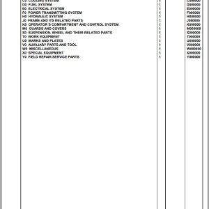 Komatsu WA470-8E0 H55601 Up Spare Parts Catalog