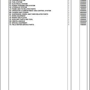 Komatsu WA480-8E0 H53151 Up Spare Parts Catalog