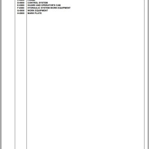 Komatsu WB97R-2 97F20887 Up Spare Parts Catalog