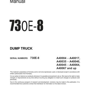 Komatsu 730E-8 A40004-A40017 Shop Manual CEBM032406