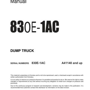 Komatsu 830E-1AC A41140-UP Shop Manual CEBM037701