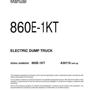 Komatsu 860E-1KT A30119-UP Field Assembly Manual CEAW009651