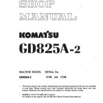 Komatsu GD825A-2 12105 and 12106 Shop Manual SEBMW010714
