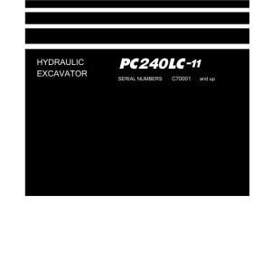 Komatsu PC240LC-11 C70001-UP Shop Manual SEN06737-C8