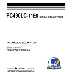 Komatsu PC490LC-11E0D K75462-UP Operation and Maintenance Manual UENAM02030