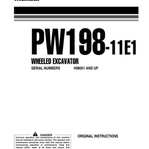 Komatsu PW198-11E1 H98051-UP Operation and Maintenance Manual VENAM76000