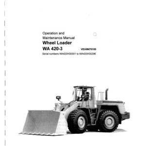 Komatsu WA420-3H H30001-H30296 Operation and Maintenance Manual VEAM470100