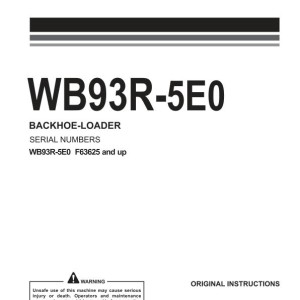 Komatsu WB93R-5E0 F63625-UP Operation and Maintenance Manual WENAM00250