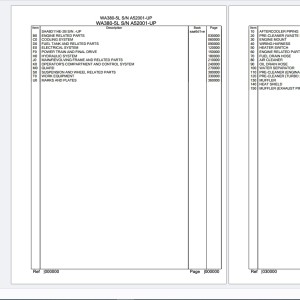 Komatsu WA380-5L SN A52001-UP Parts Catalog