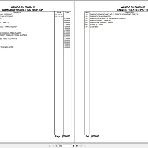Komatsu WA900-3 50001-UP Parts Catalog