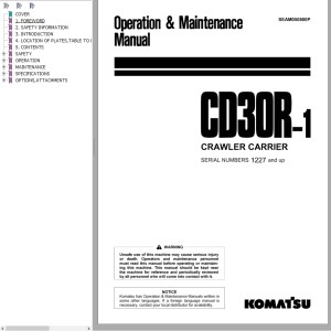 Komatsu CD30R-1 Operation & Maintenance Manual SEAM050800P