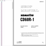 Komatsu CD60R-1 Shop Manual SEBM019903