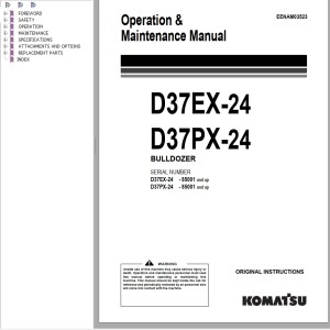 Komatsu D37EX-24 D37PX-24 Operation & Maintenance Manual EENAM03523