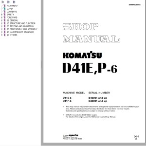 Komatsu D41E P-6 Shop Manual SEBM028803