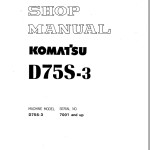 Komatsu D75S-3 Shop Manual SEBM0145B04