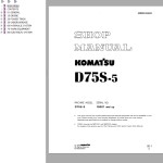 Komatsu D75S-5 Shop Manual SEBD01450503