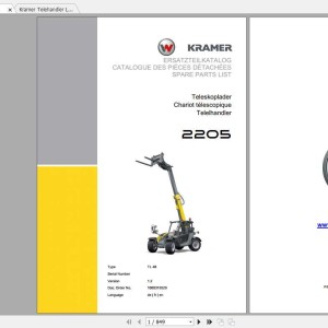 Kramer 2205 Parts Catalog