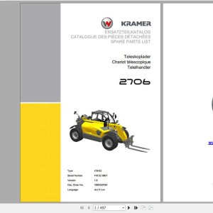 Kramer 2706 1.0 418-02 Parts Catalog 1000350184