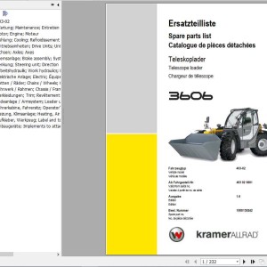 Kramer 3606 403-02 Parts Catalog 1000150242