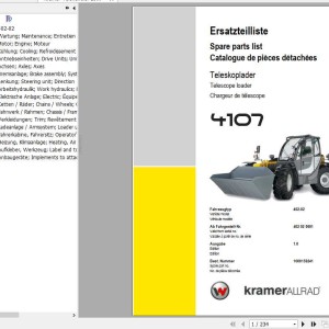 Kramer 4107 402-02 Parts Catalog 1000150241