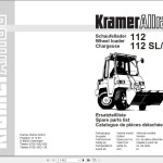 Kramer 112, 112 SL SLx 11215 Parts List 112150001