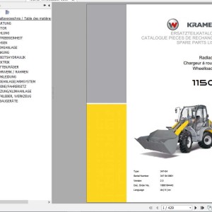 Kramer 1150 Parts List 1000184445