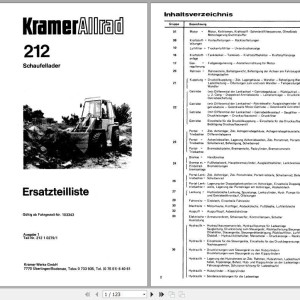 Kramer 212 103343 & up Parts List