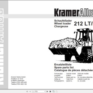 Kramer 212 LT LTx 21220 Parts List