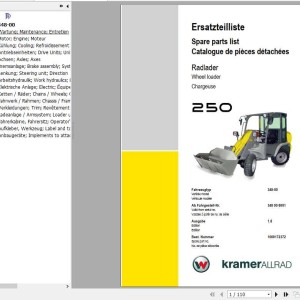 Kramer 250 348-00 Parts List 1000172372