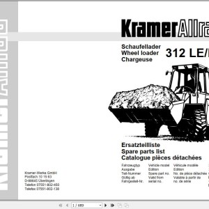 Kramer 312 LE LEx 31225 Parts List