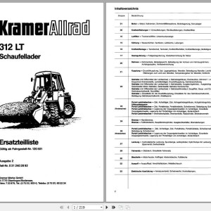 Kramer 312 LT 120501 & up Parts List