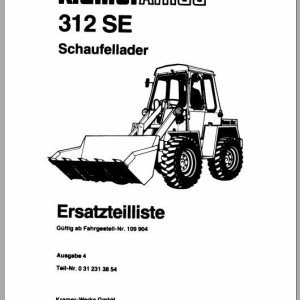 Kramer 312 SE 109904 & up Parts List