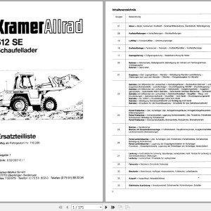 Kramer 512 SE 116006 & up Parts List