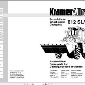 Kramer 612 SL SLx Parts List